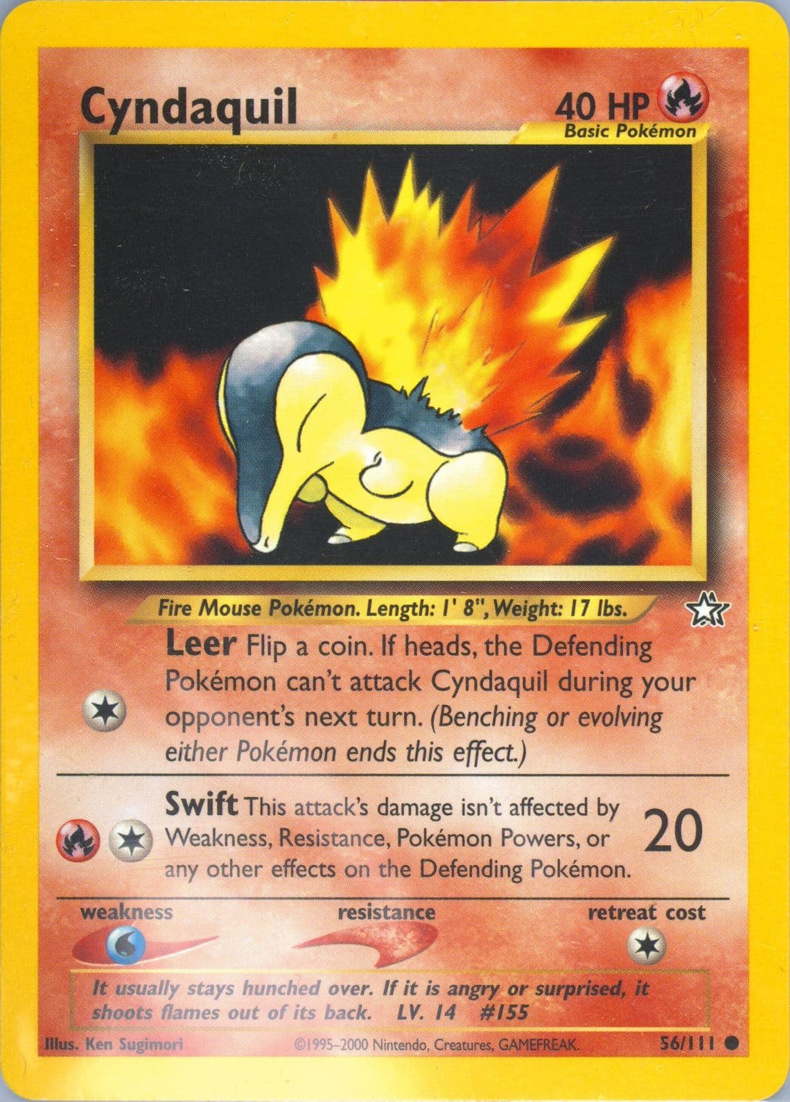 Cyndaquil (56) 2000 Pokemon Neo Genesis