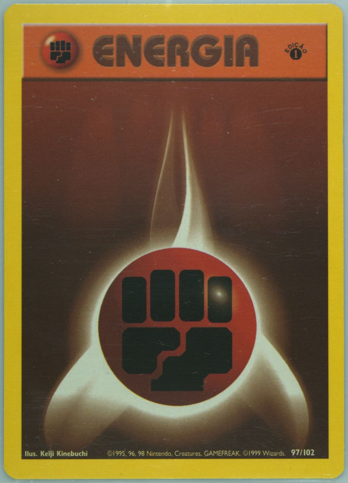 Fighting Energia 1st Edition (97) 1999 Pokemon Portuguese