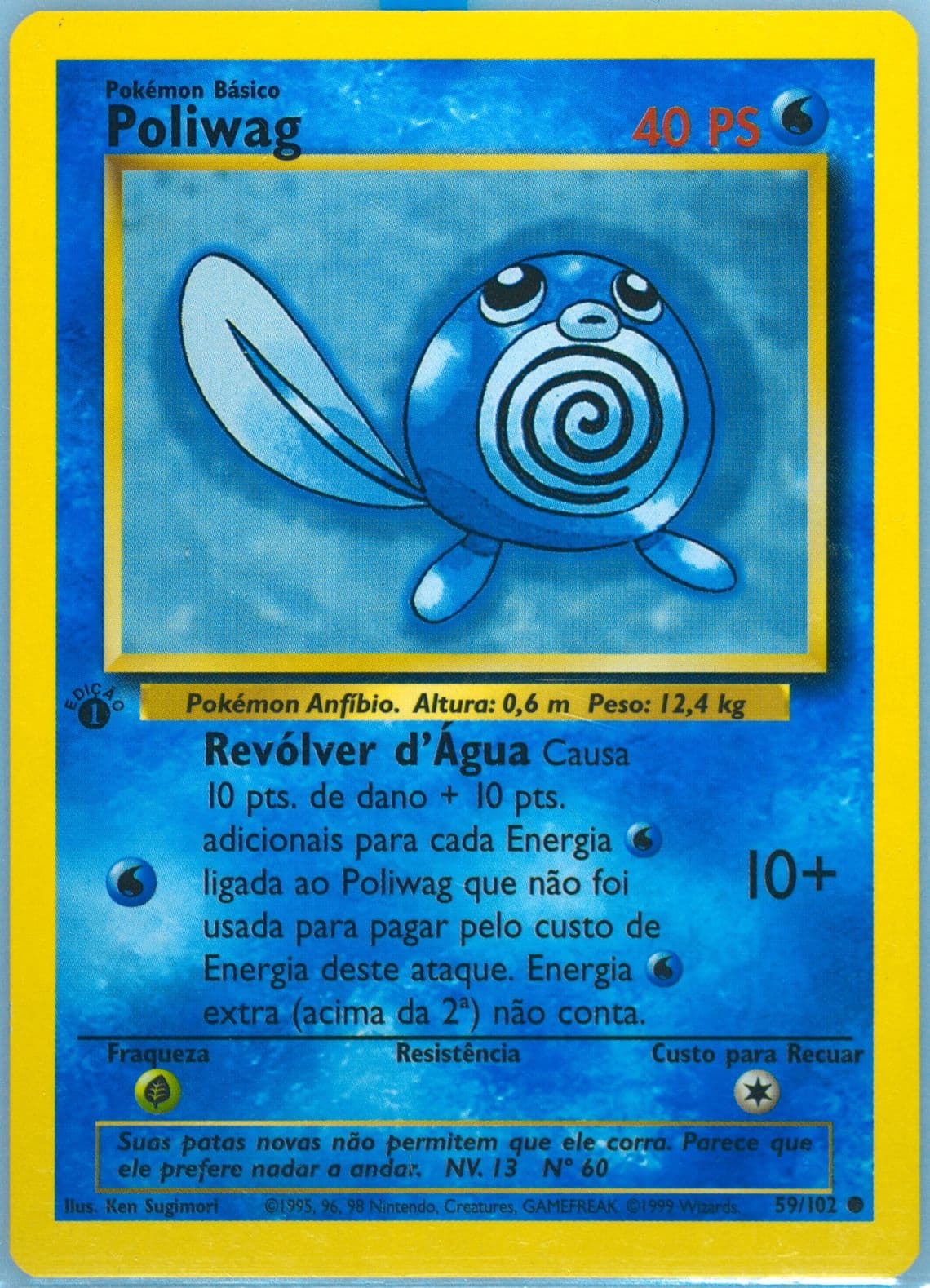 Poliwag 1st Edition (59) 1999 Pokemon Portuguese