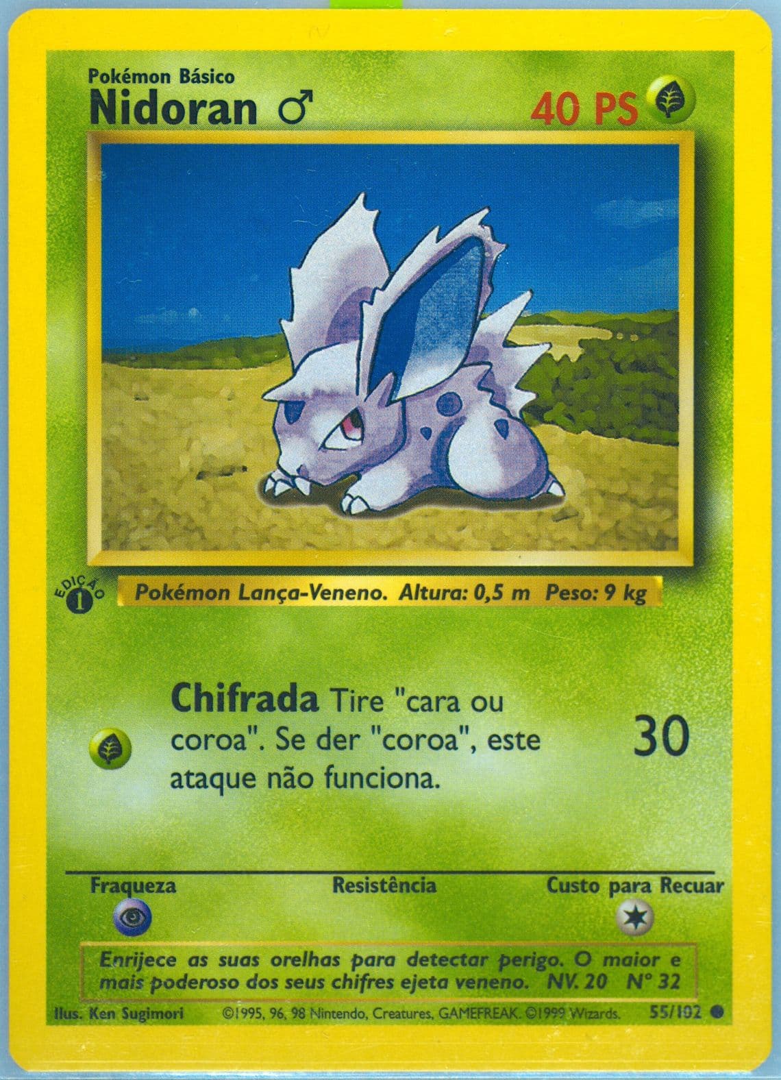 Nidoran 1st Edition (55) 1999 Pokemon Portuguese