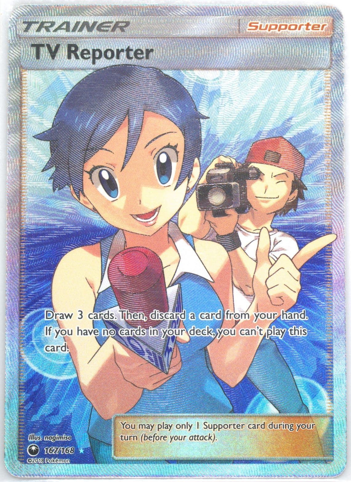 Full Art/TV Reporter (167) 2018 Pokemon Sun & Moon Celestial Storm
