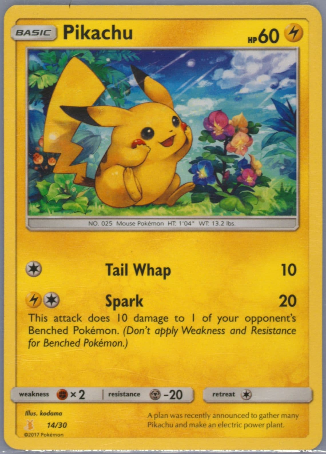 Pikachu (14) 2017 Pokemon Sun & Moon Trainer Kit Alolan Raichu Half Deck