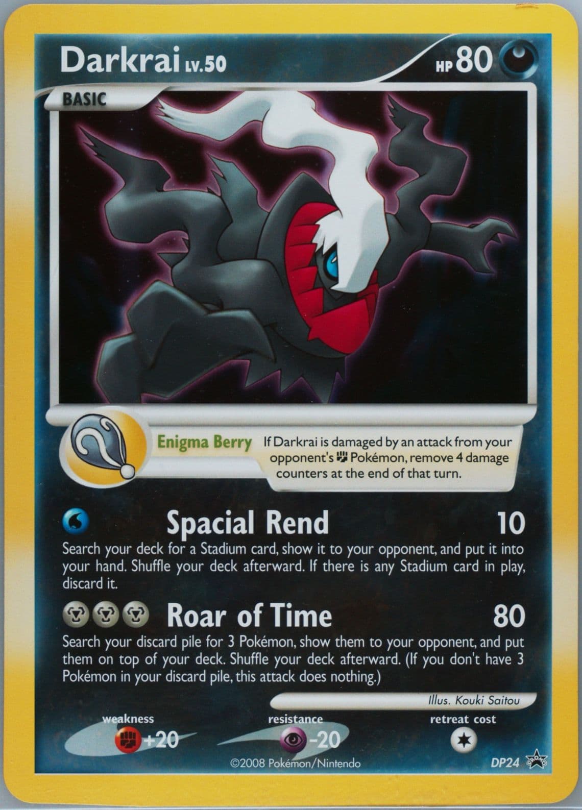 Darkrai (DP24) 2008 Pokemon Diamond & Pearl Black Star Jumbo Promo