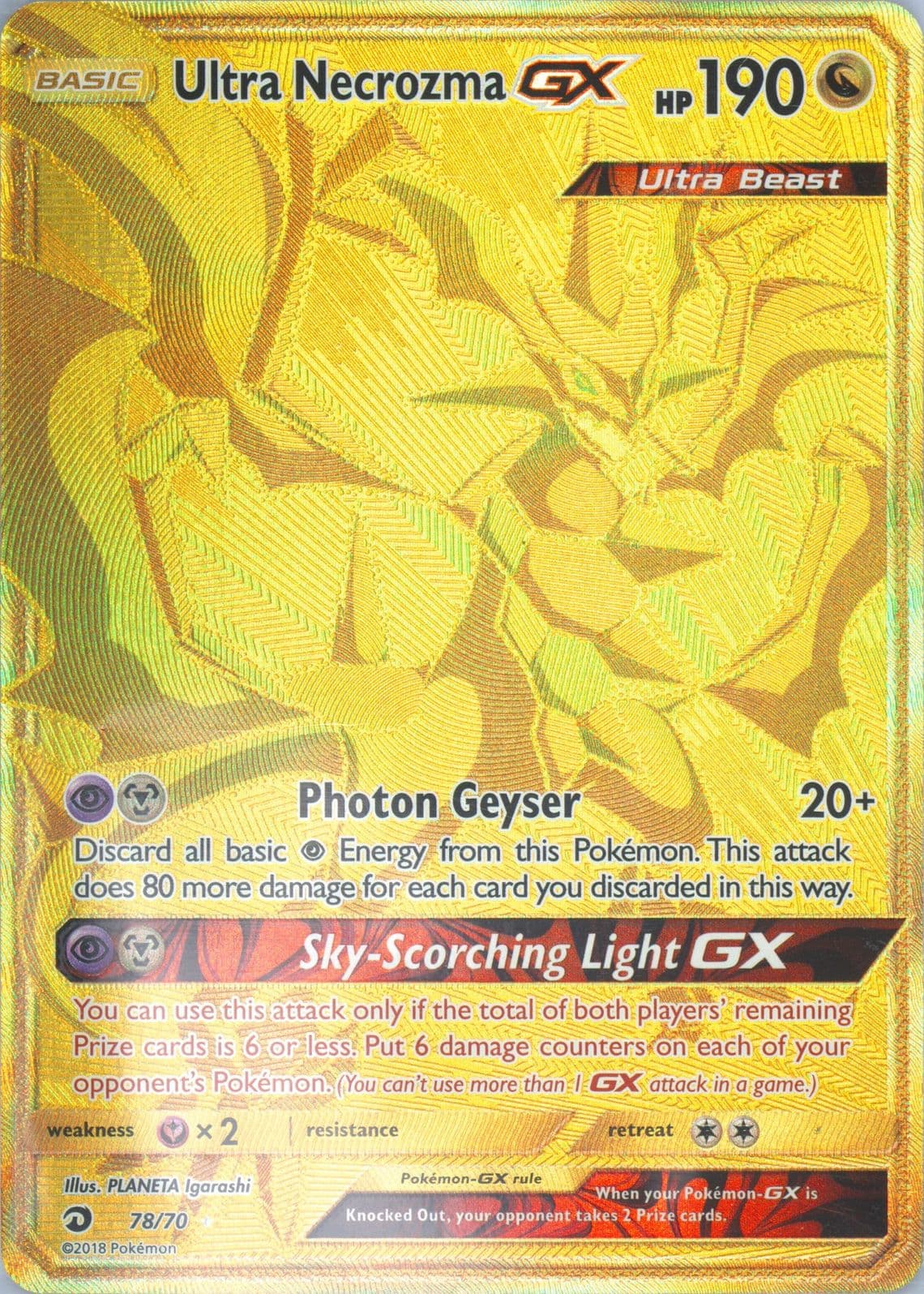 Full Art/Ultra Necrozma GX Secret (78) 2018 Pokemon Sun & Moon Dragon Majesty