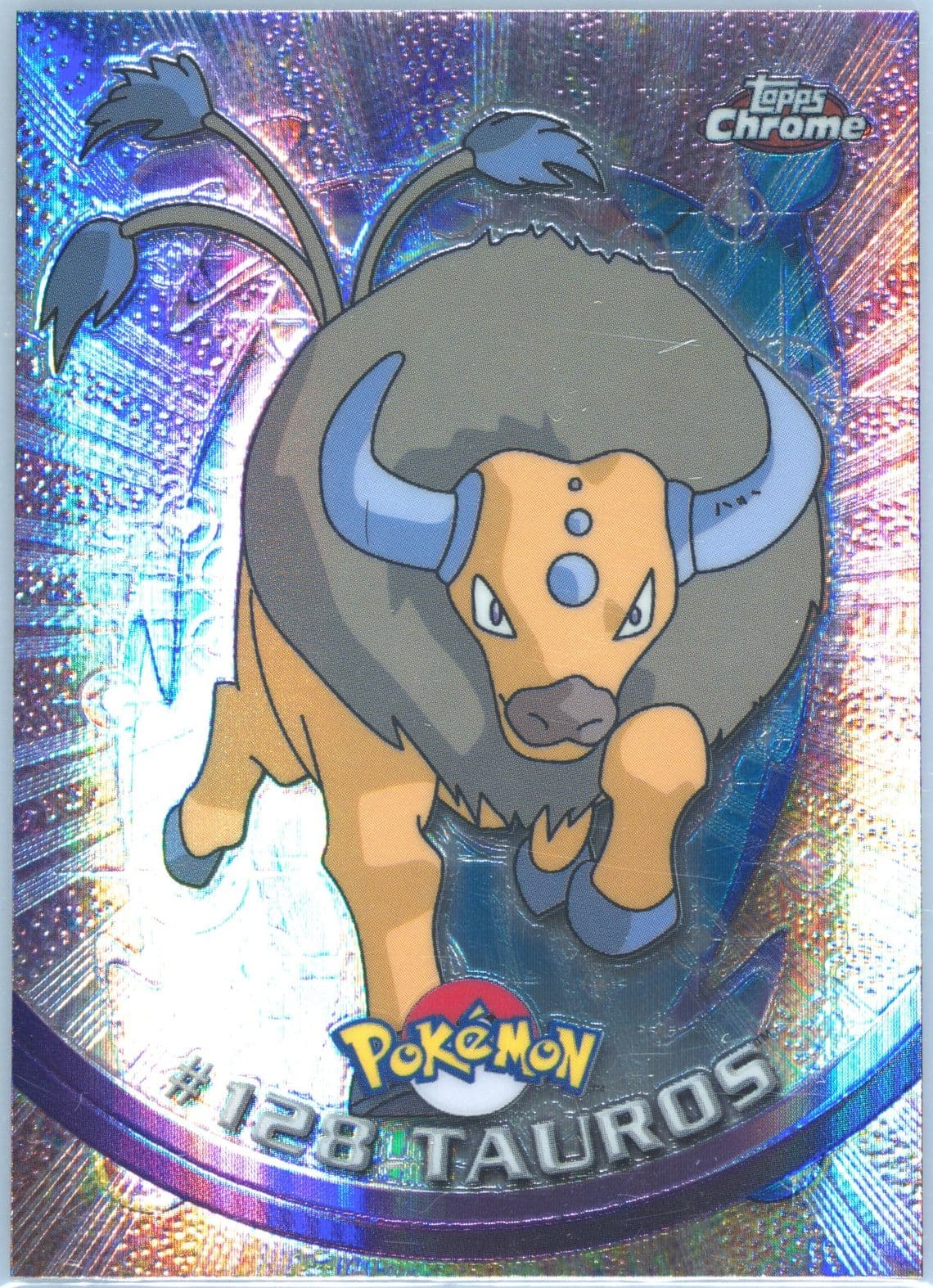 Tauros Spectra (128) 2000 Topps Chrome Pokemon T.V.