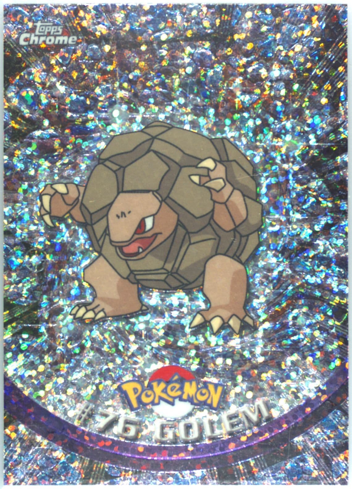 Golem Sparkle (76) 2000 Topps Chrome Pokemon T.V.