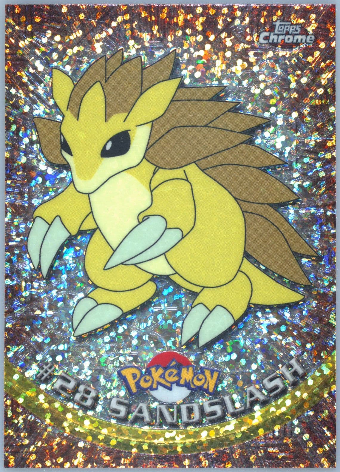 Sandslash Sparkle (28) 2000 Topps Chrome Pokemon T.V.