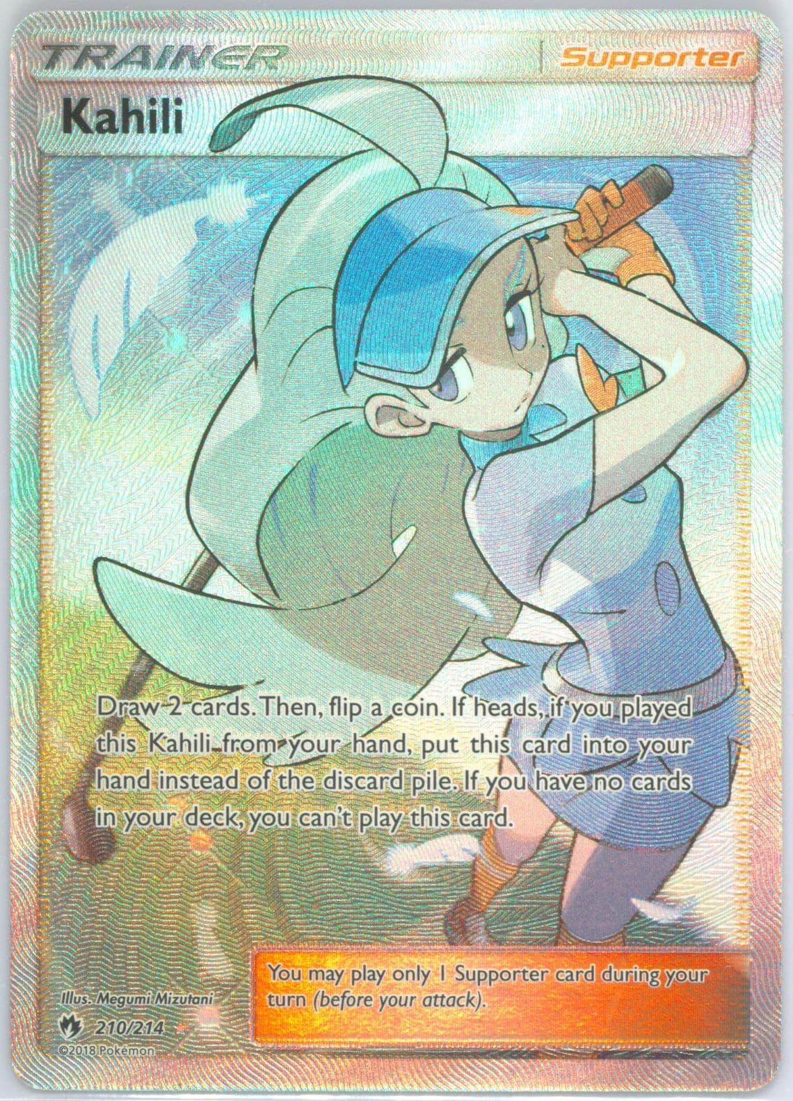 Full Art/Kahili (210) 2018 Pokemon Sun & Moon Lost Thunder