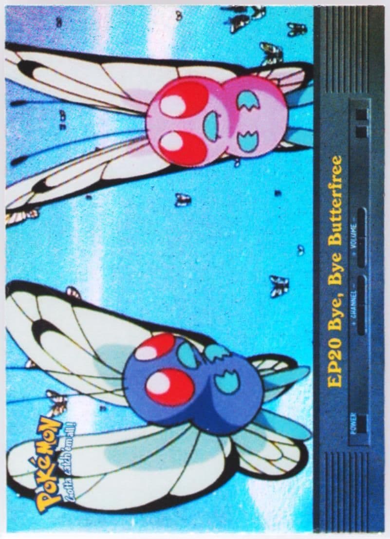Bye, Bye Butterfree Rainbow Foil (EP20) 2000 Topps Pokemon TV Animation Series 2 Episode Cards