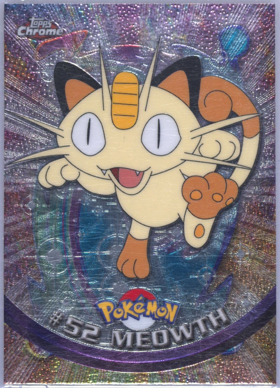 Meowth (52) 2000 Topps Chrome Pokemon T.V.