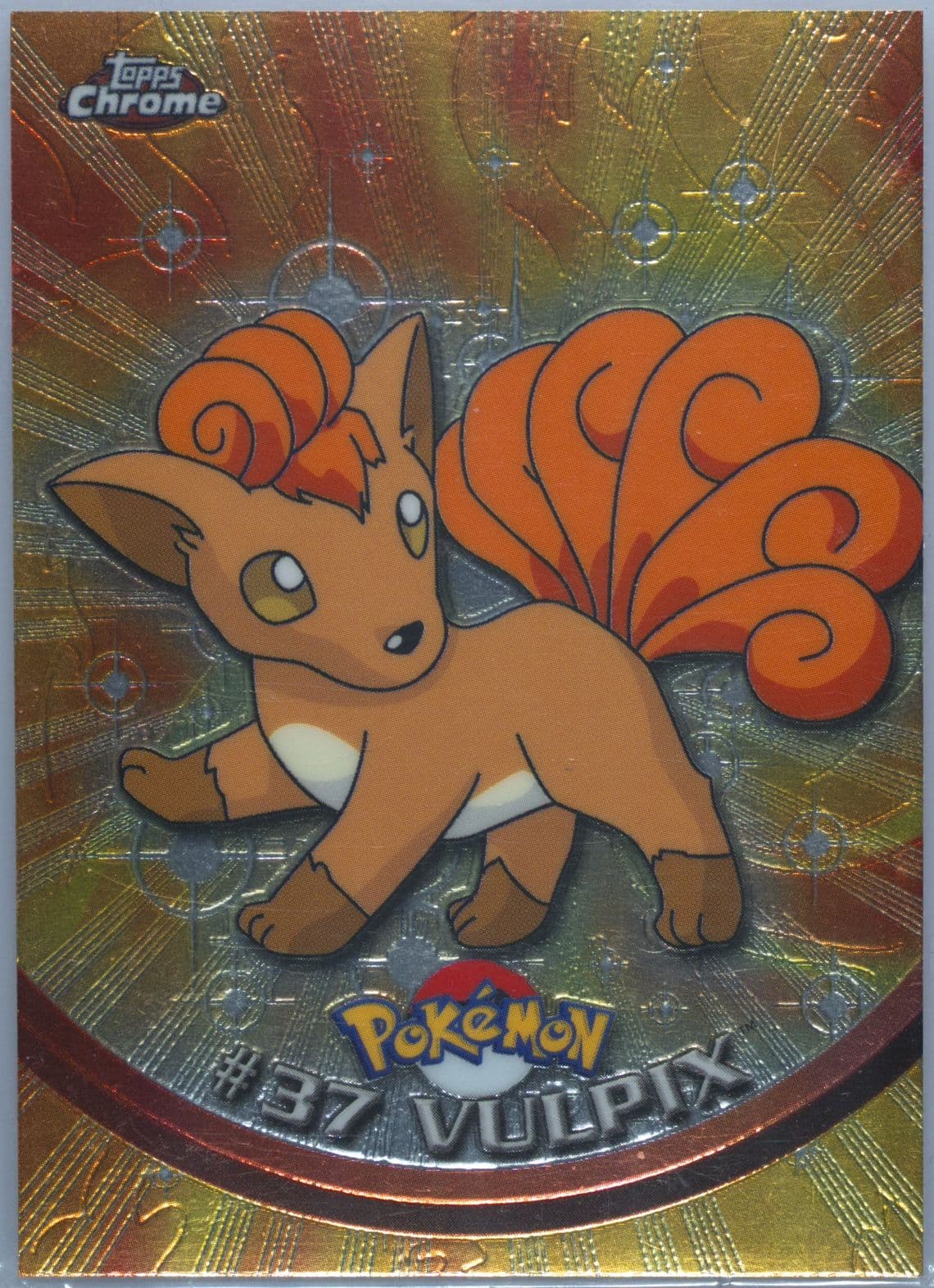 Vulpix (37) 2000 Topps Chrome Pokemon T.V.
