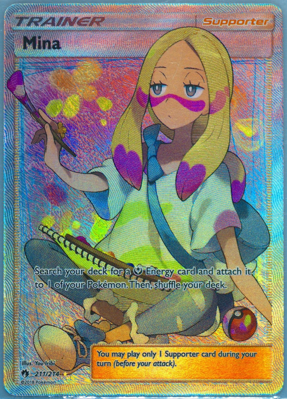 Full Art/Mina (211) 2018 Pokemon Sun & Moon Lost Thunder