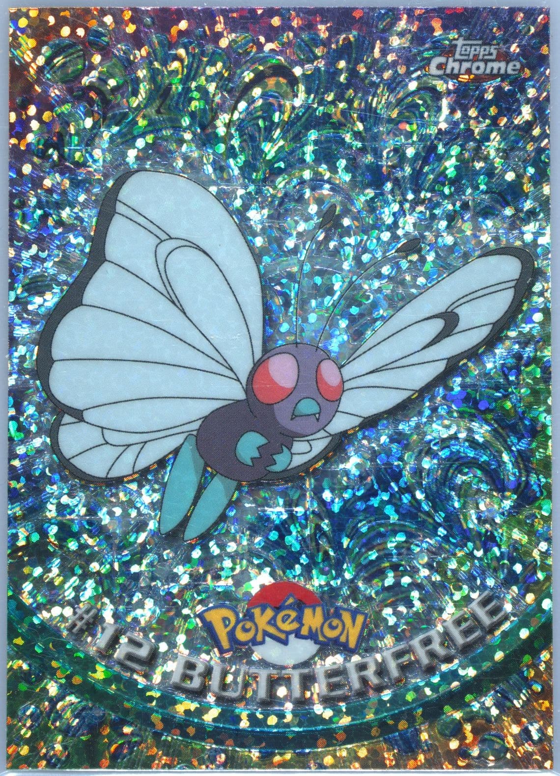 Butterfree Sparkle (12) 2000 Topps Chrome Pokemon T.V.