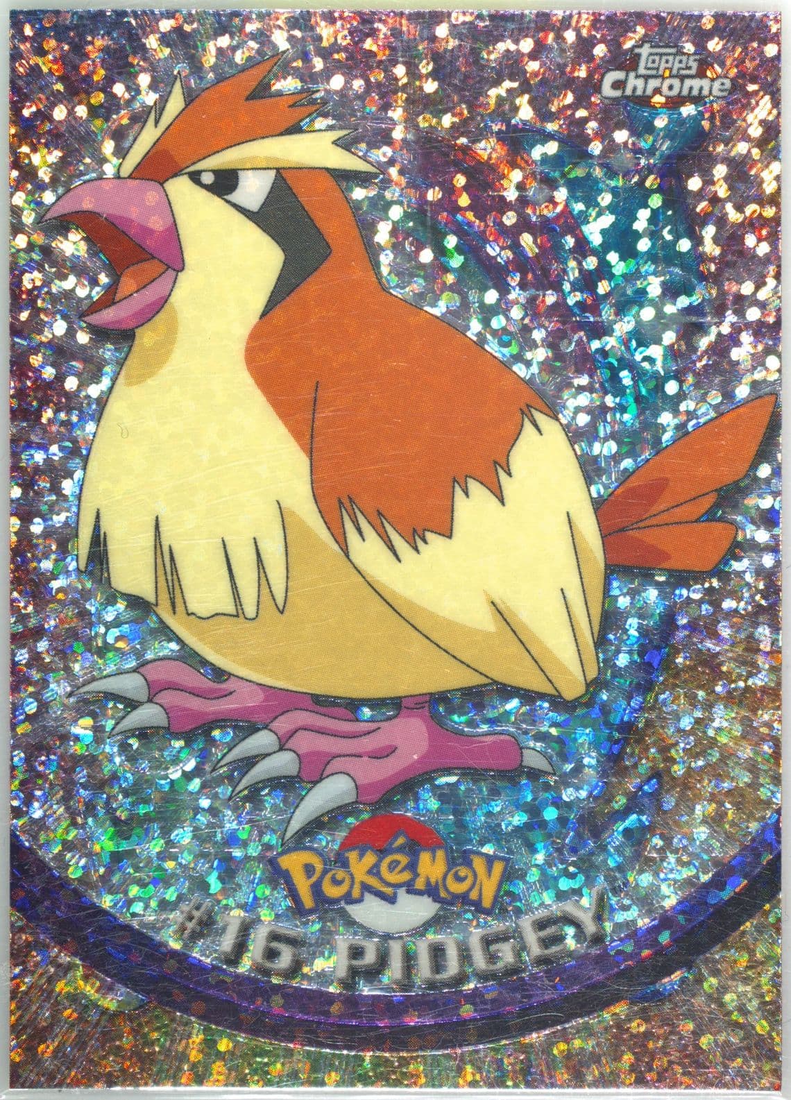 Pidgey Sparkle (16) 2000 Topps Chrome Pokemon T.V.
