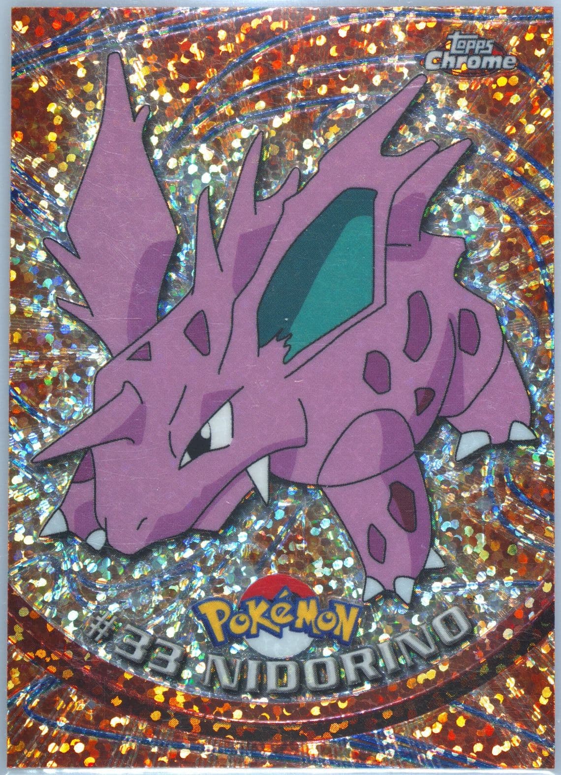 Nidorino Sparkle (33) 2000 Topps Chrome Pokemon T.V.