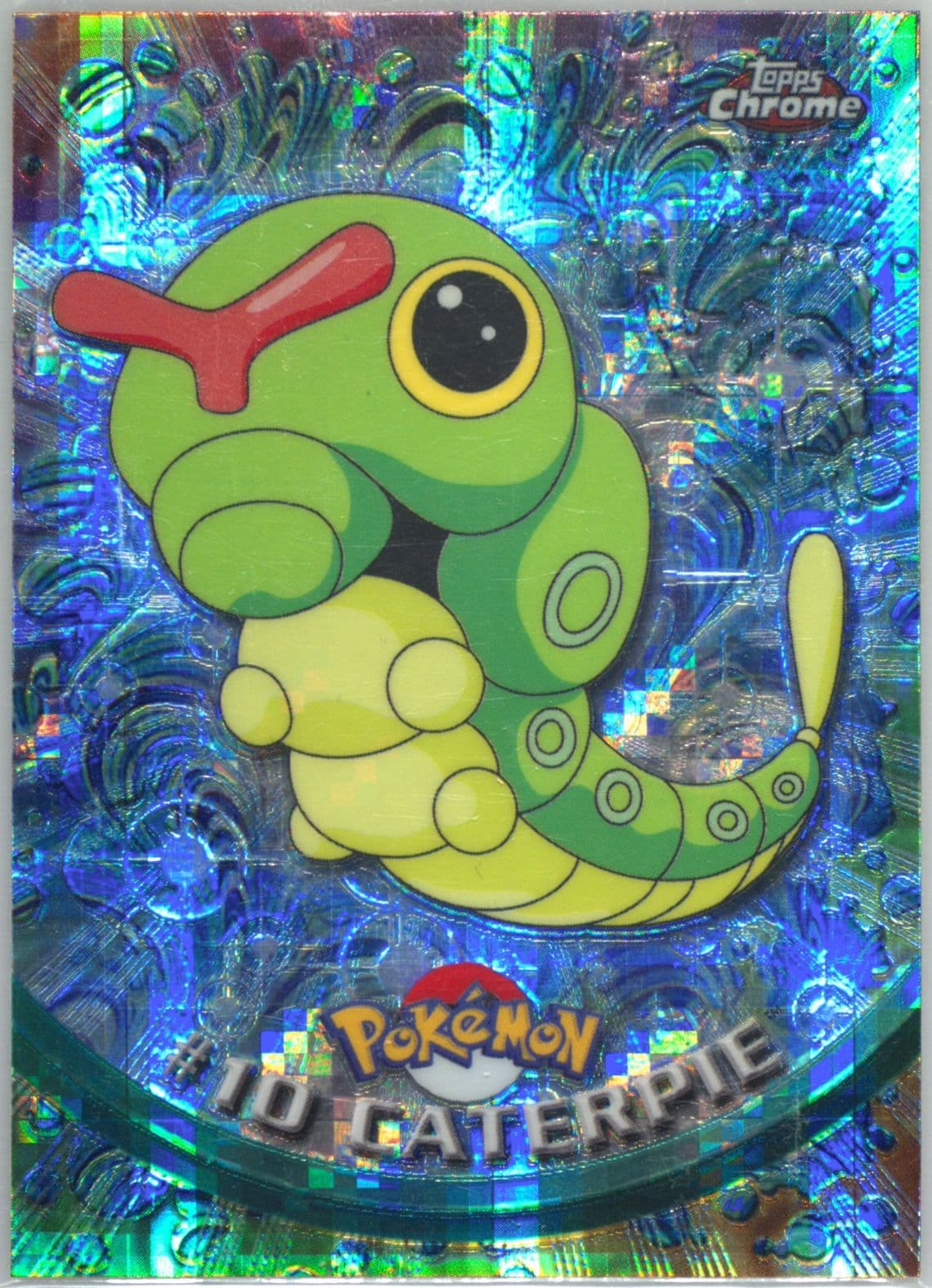Caterpie Tekno (10) 2000 Topps Chrome Pokemon T.V.