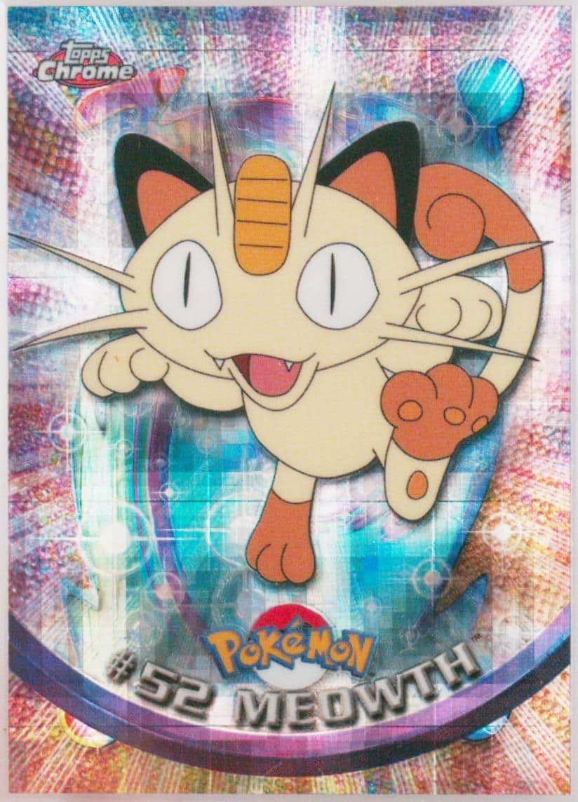 Meowth Tekno (52) 2000 Topps Chrome Pokemon T.V.