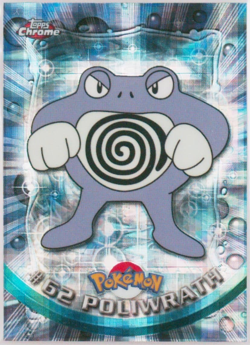 Poliwrath Tekno (62) 2000 Topps Chrome Pokemon T.V.