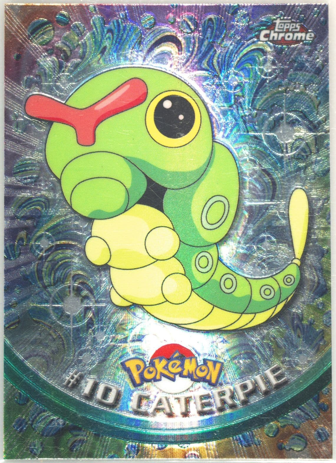 Caterpie Spectra (10) 2000 Topps Chrome Pokemon T.V.