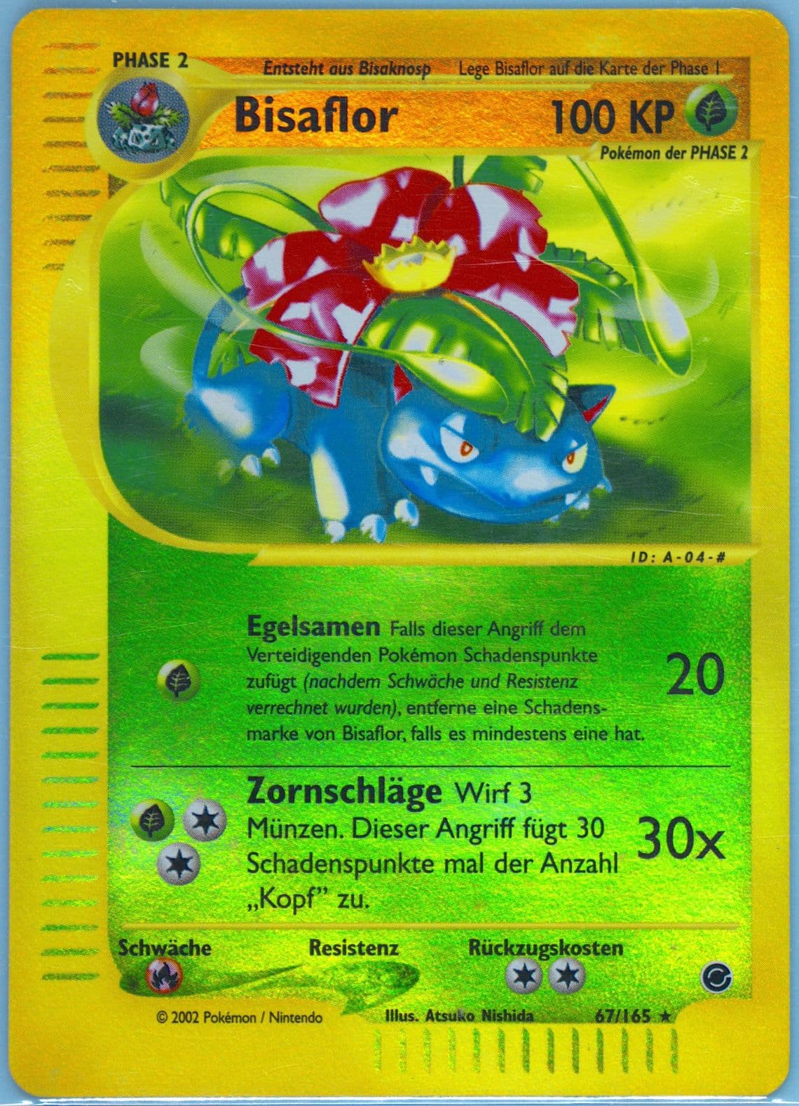 Bisaflor-Reverse Foil German (67) 2002 Pokemon Expedition