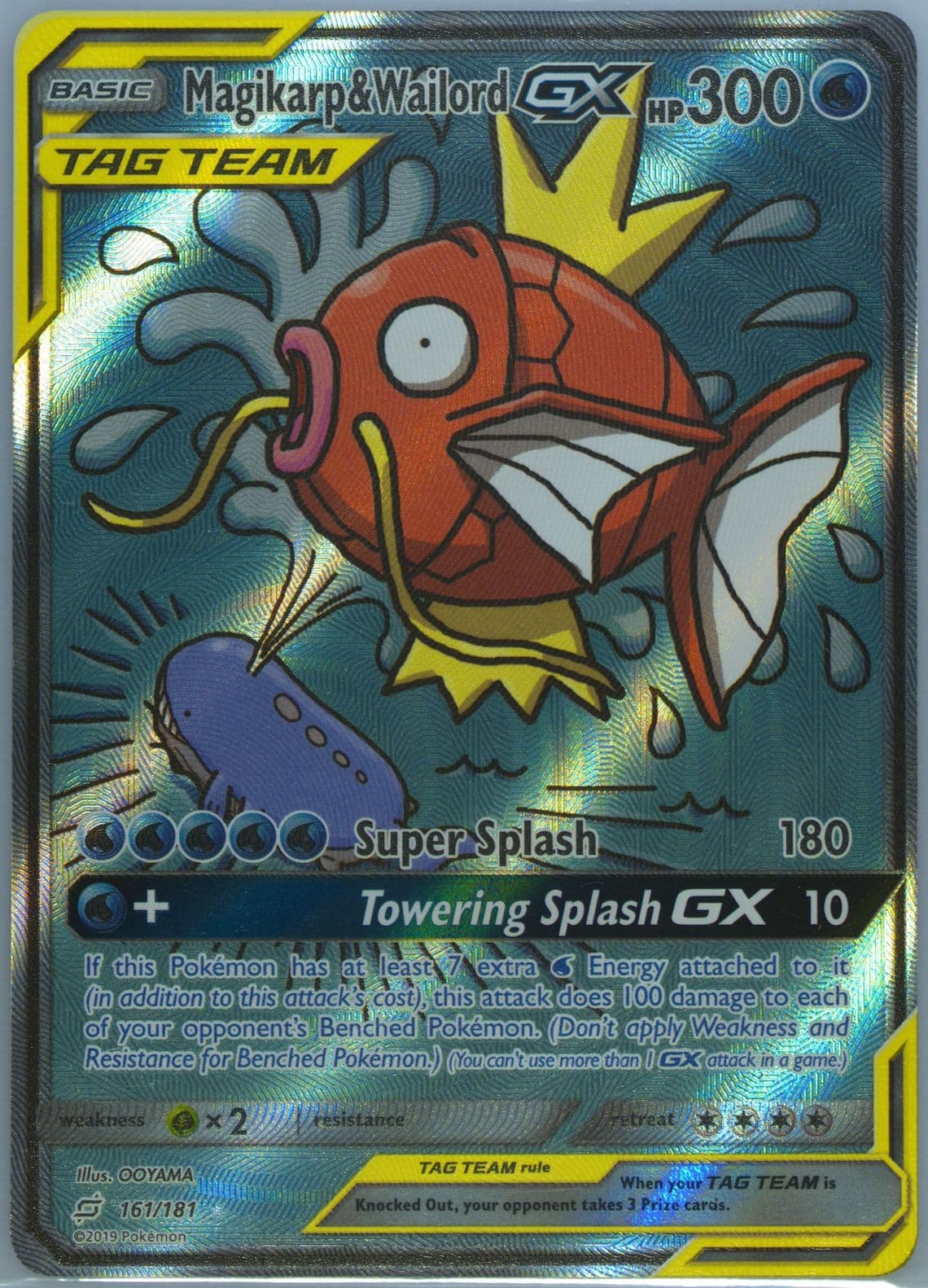 Full Art/Magikarp & Wailord GX (161) 2019 Pokemon Sun & Moon Team Up