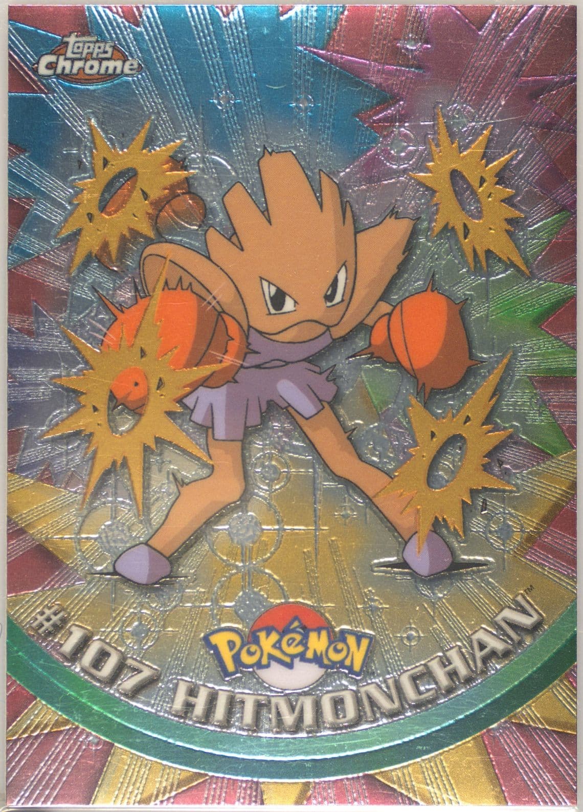 Hitmonchan (107) 2000 Topps Chrome Pokemon T.V.