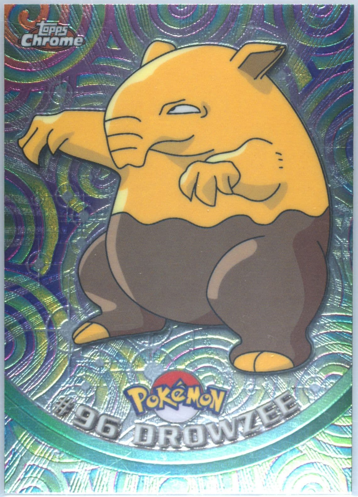 Drowzee (96) 2000 Topps Chrome Pokemon T.V.