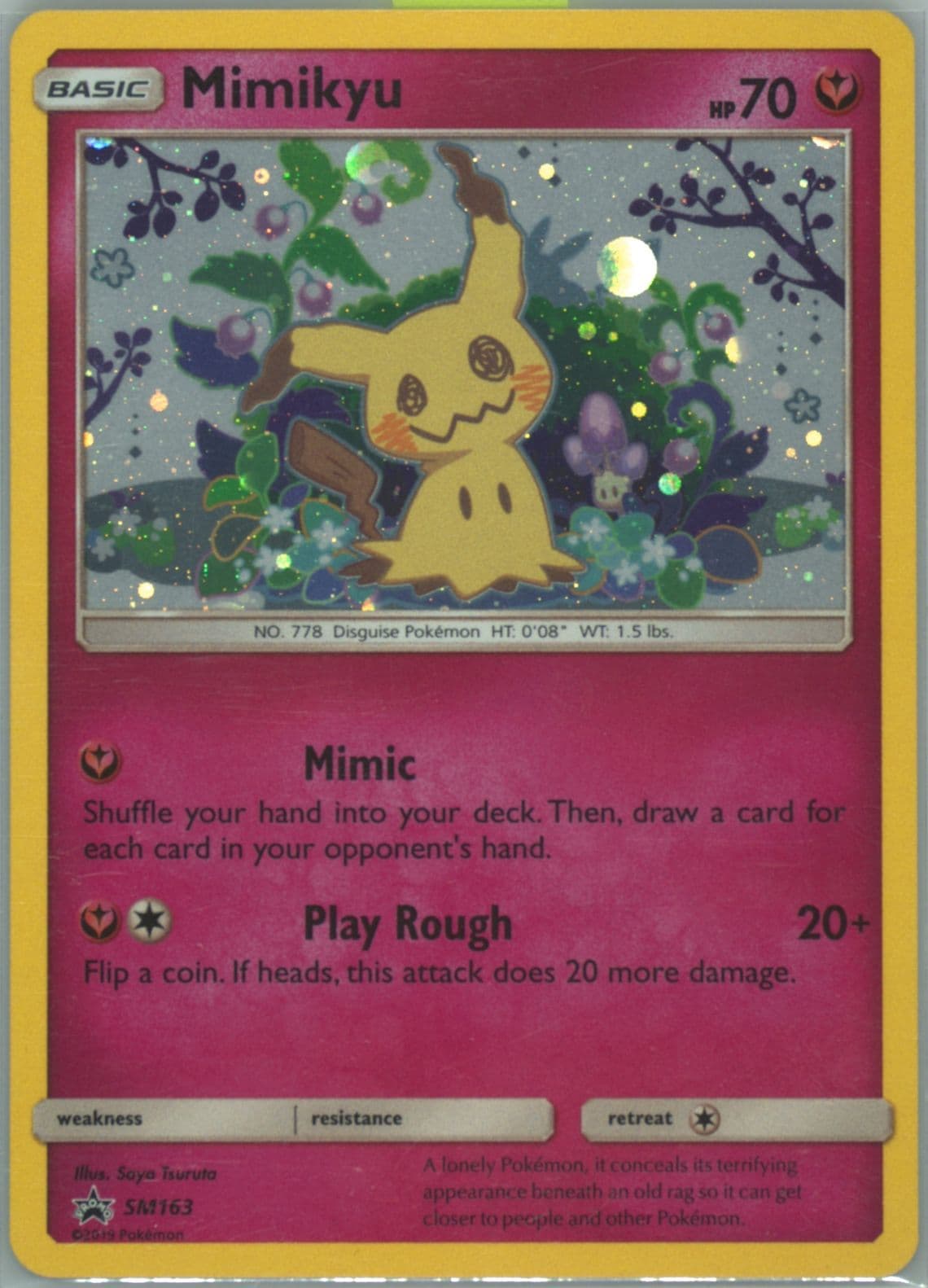 Mimikyu-Holo Team Up Single Pack Blisters (SM163) 2019 Pokemon SM Black Star Promo