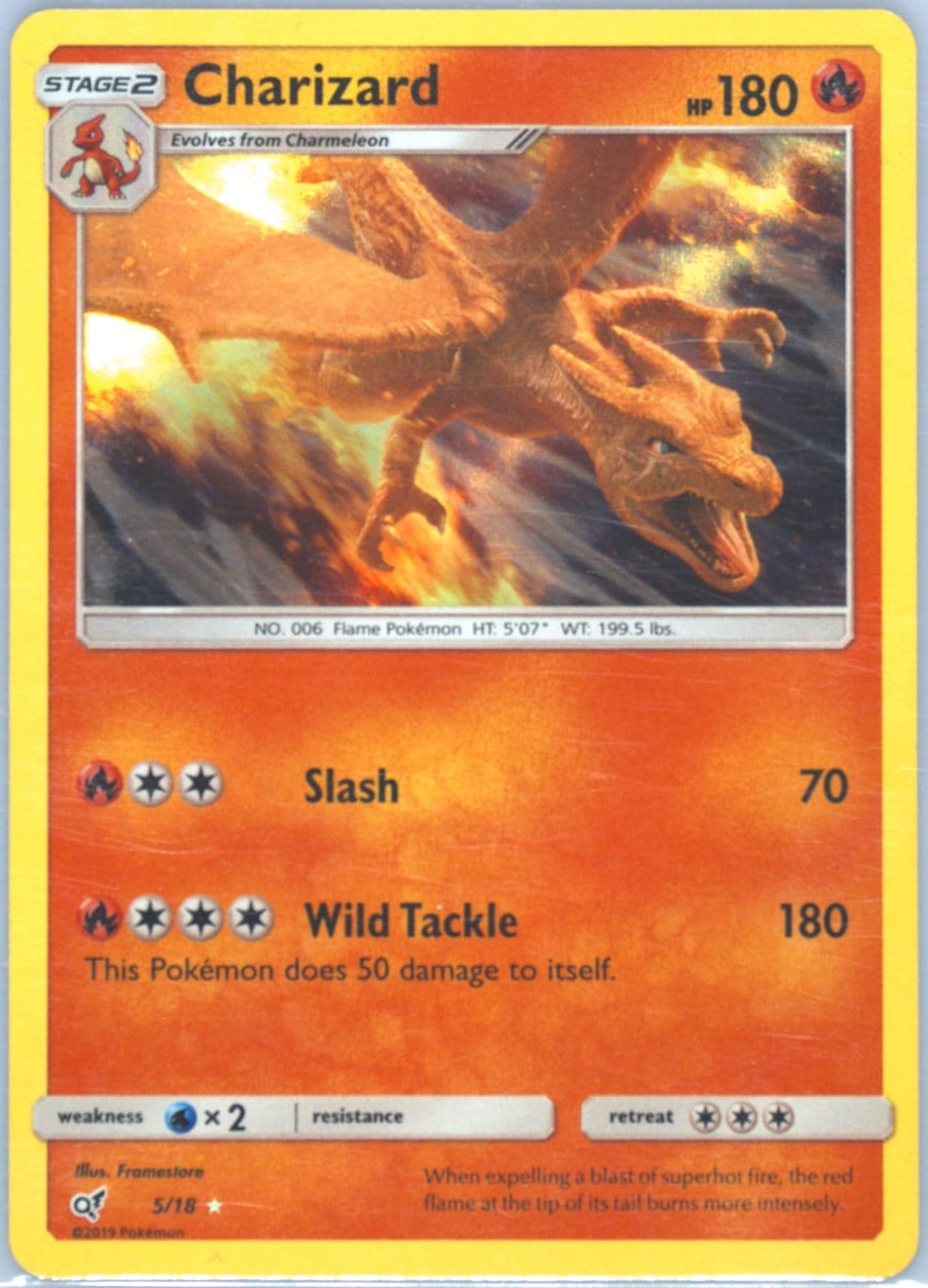 Charizard-Holo (5) 2019 Pokemon Sun & Moon Detective Pikachu