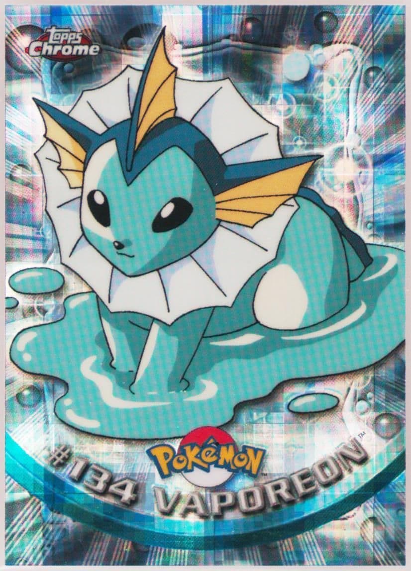 Vaporeon Tekno (134) 2000 Topps Chrome Pokemon T.V.