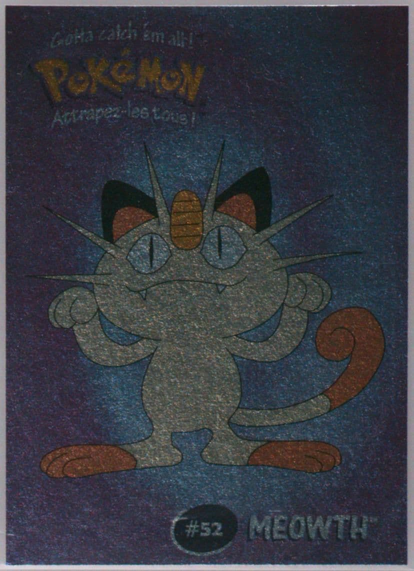 Meowth (4) 2000 Danone Pokemon Stadium Tip Shiny