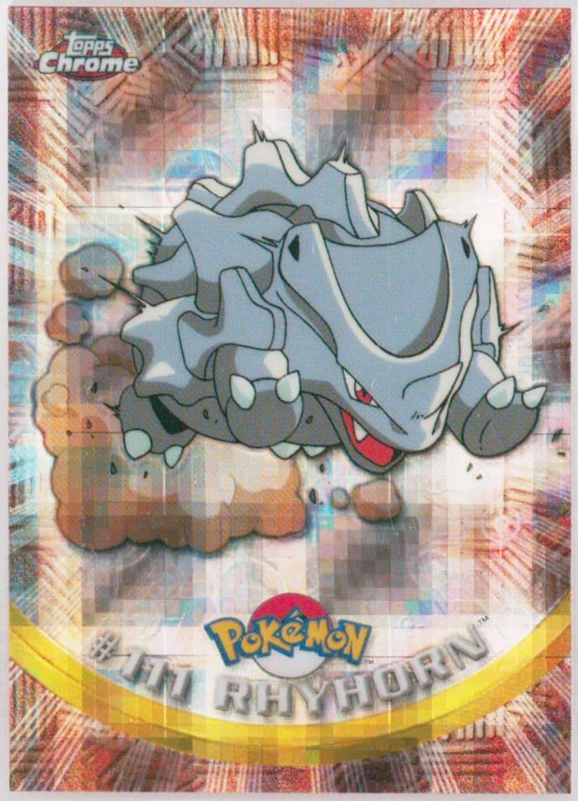Rhyhorn Tekno (111) 2000 Topps Chrome Pokemon T.V.