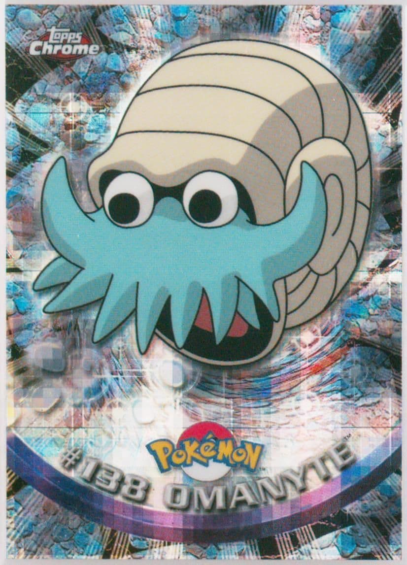 Omanyte Tekno (138) 2000 Topps Chrome Pokemon T.V.