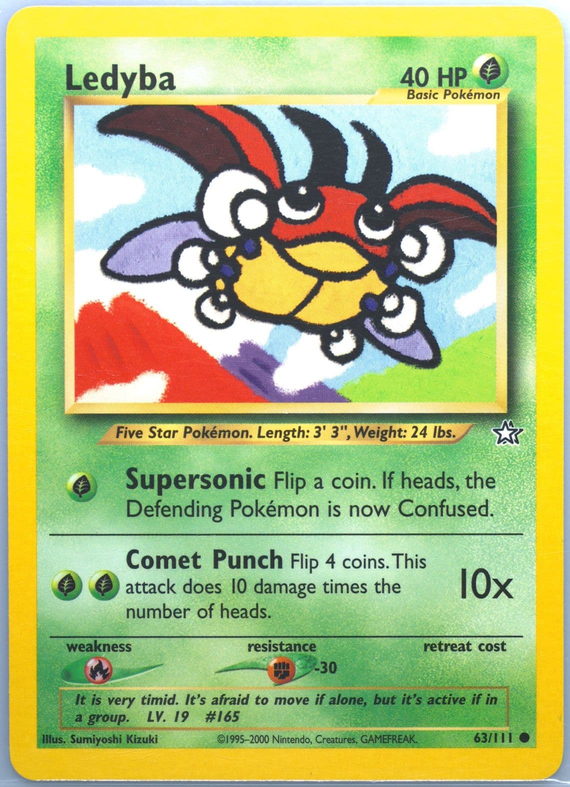 Ledyba (63) 2000 Pokemon Neo Genesis