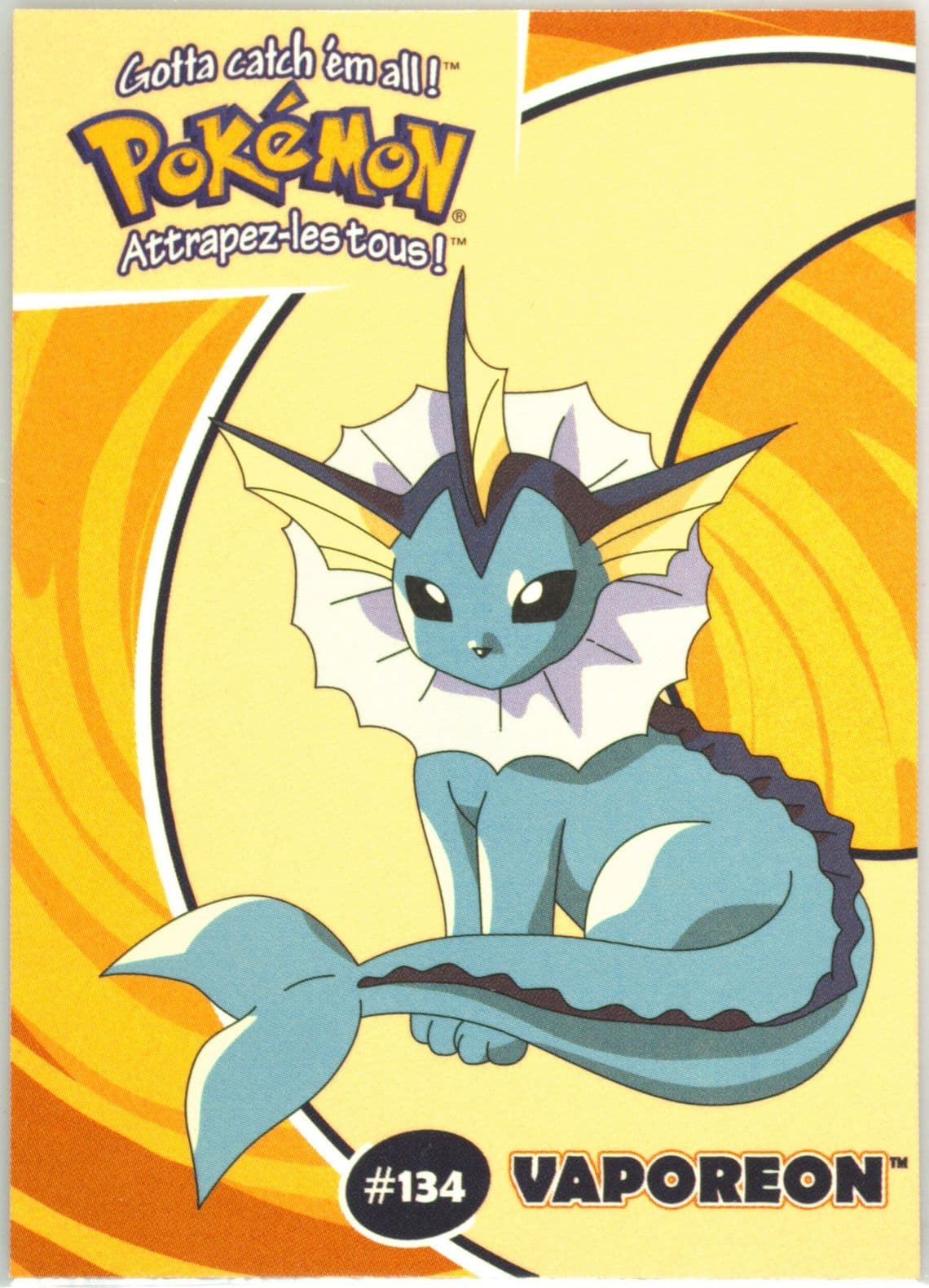 Vaporeon (25) 2000 Danone Pokemon Stadium Tip