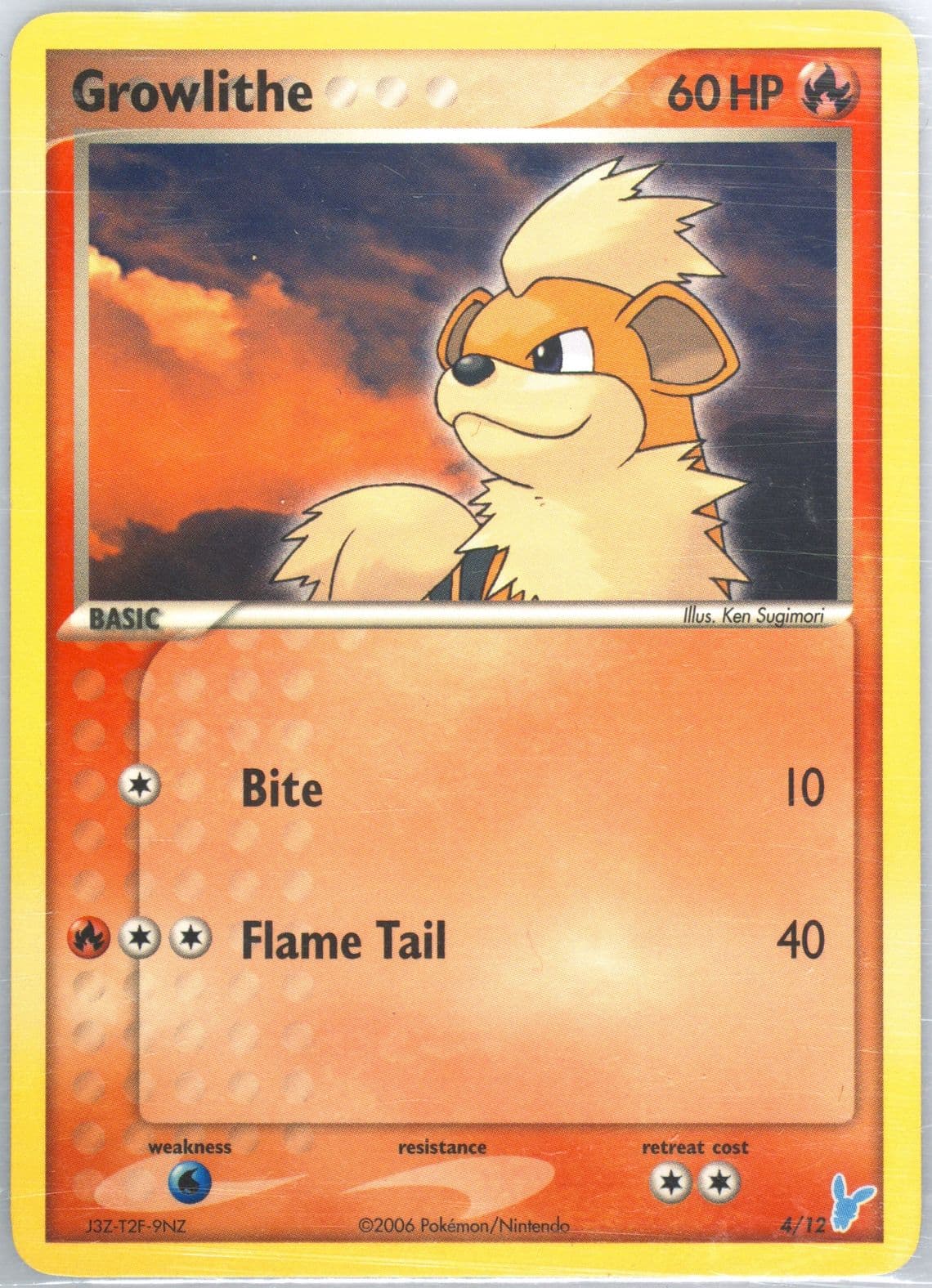 Growlithe (4) 2006 Pokemon EX Trainer Kit 2 Minun Half Deck