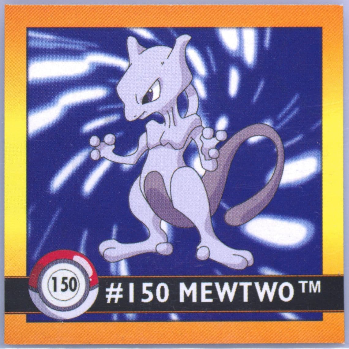 Mewtwo (150) 1999 Pokemon Stickers Series 1