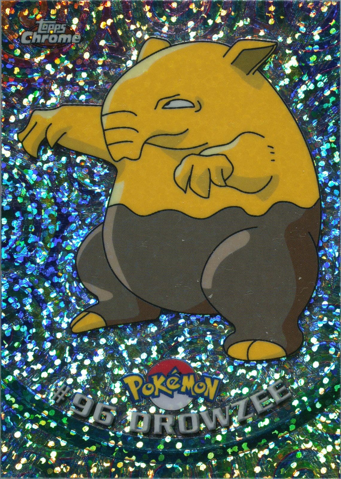 Drowzee Sparkle (96) 2000 Topps Chrome Pokemon T.V.