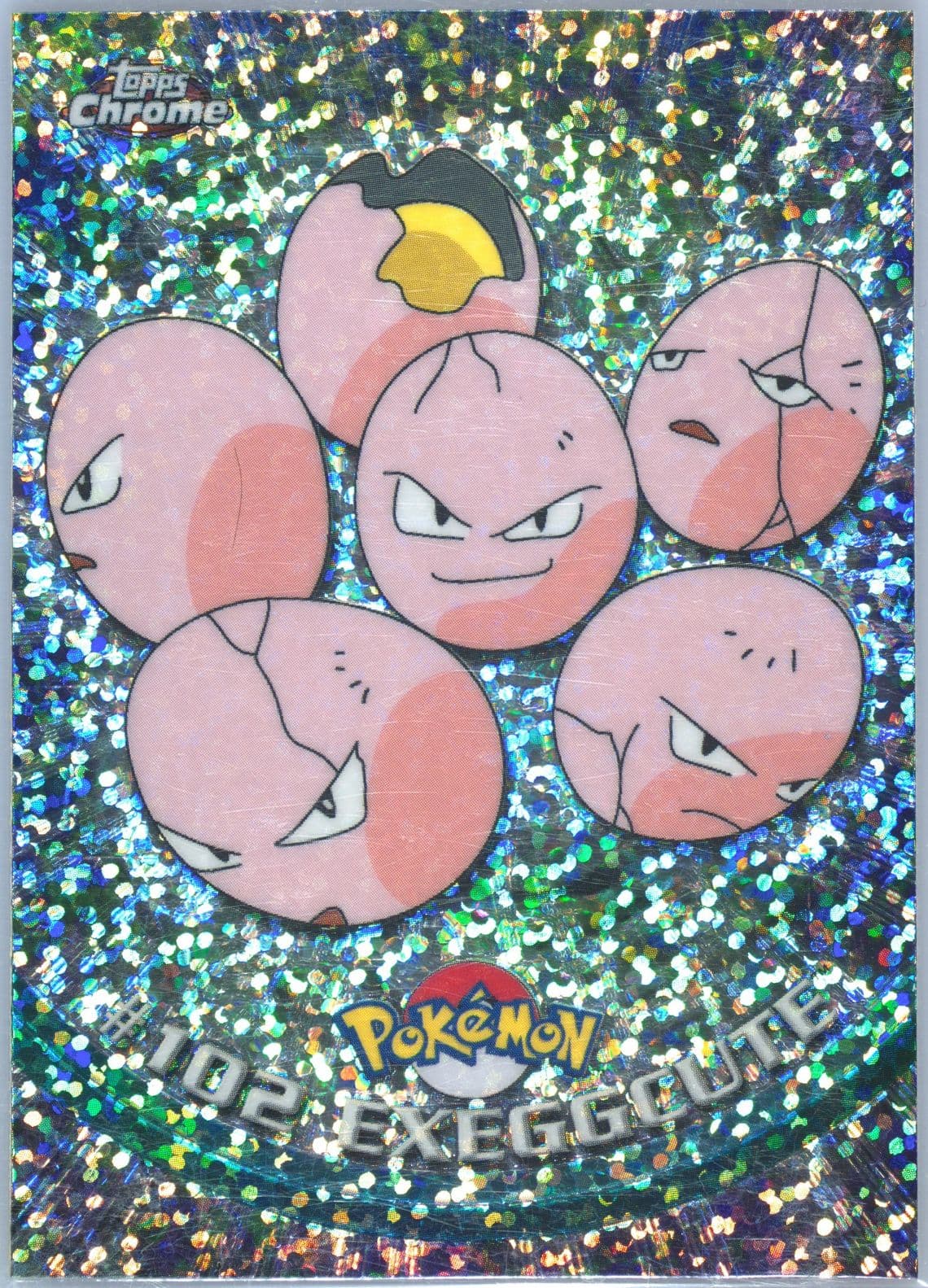 Exeggcute Sparkle (102) 2000 Topps Chrome Pokemon T.V.