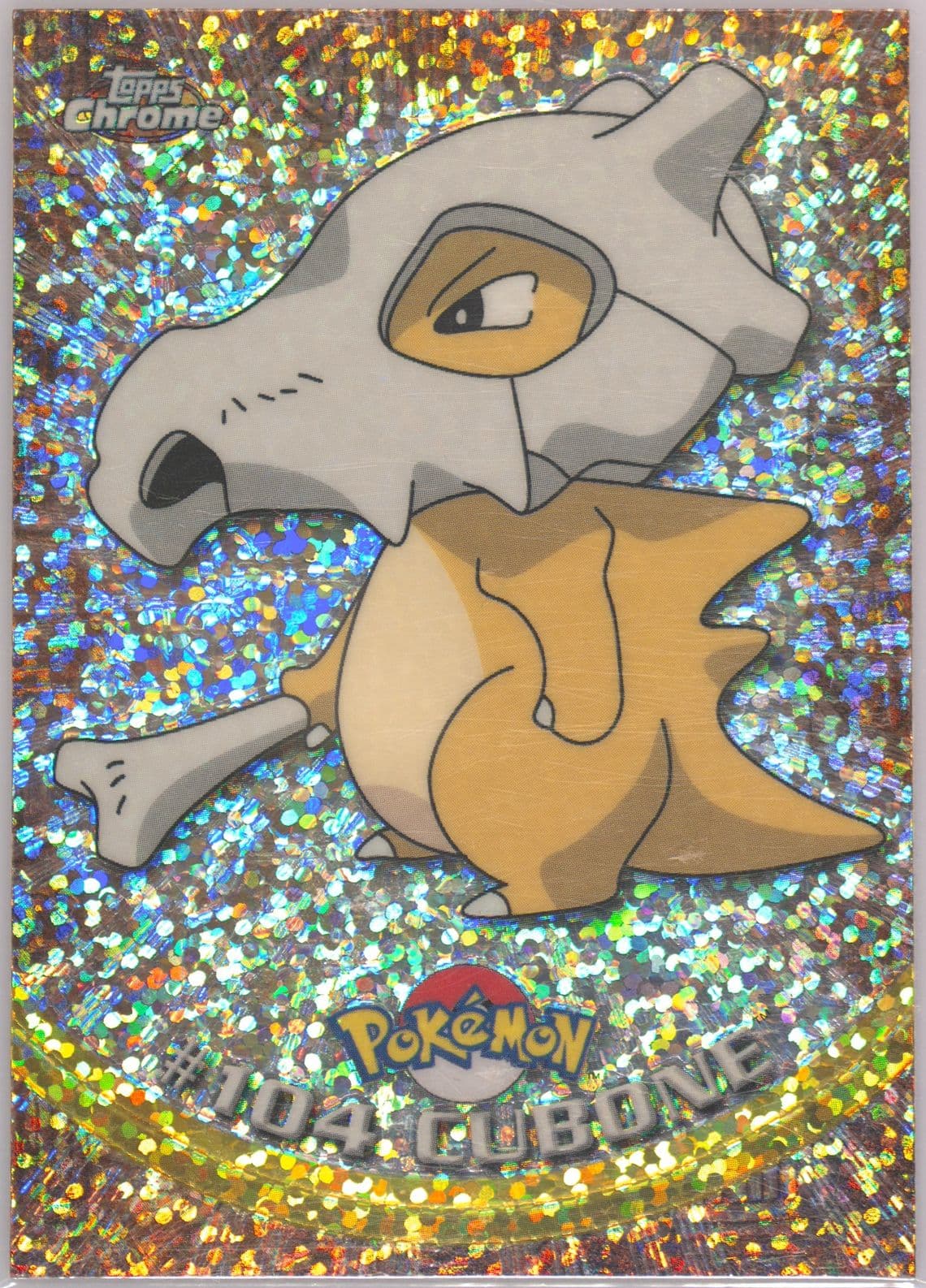 Cubone Sparkle (104) 2000 Topps Chrome Pokemon T.V.