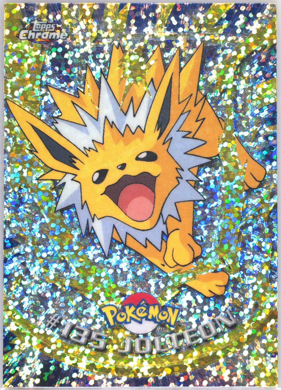 Jolteon Sparkle (135) 2000 Topps Chrome Pokemon T.V.