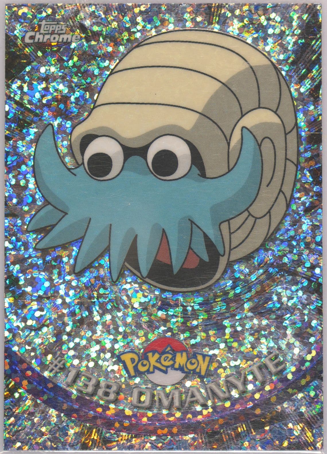 Omanyte Sparkle (138) 2000 Topps Chrome Pokemon T.V.