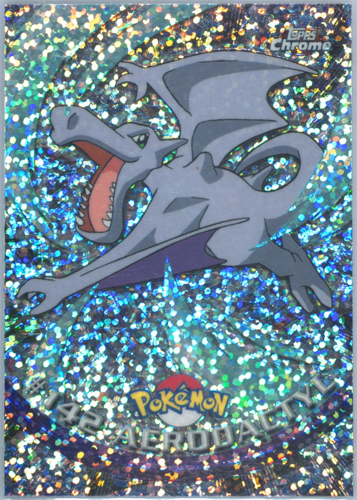 Aerodactyl Sparkle (142) 2000 Topps Chrome Pokemon T.V.