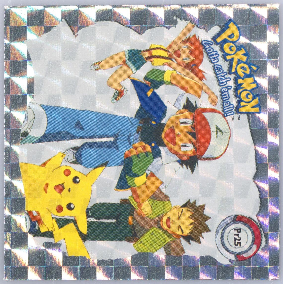 Pikachu, Ash, & Friends (PR25) 1999 Pokemon Stickers Series 1 Bonus Prism Stickers