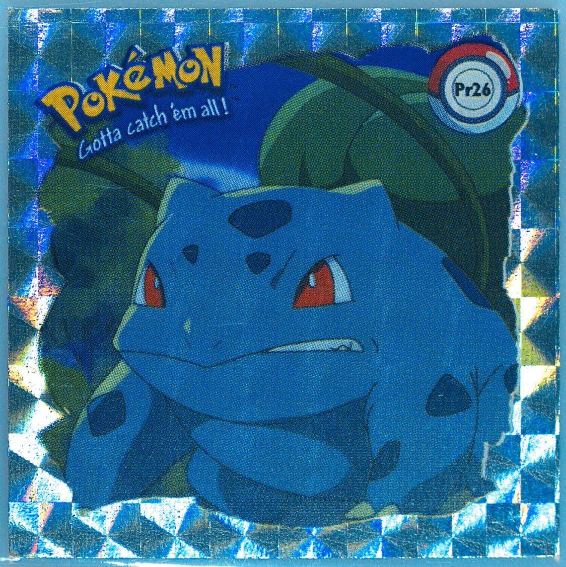 Bulbasaur (PR26) 1999 Pokemon Stickers Series 1 Bonus Prism Stickers