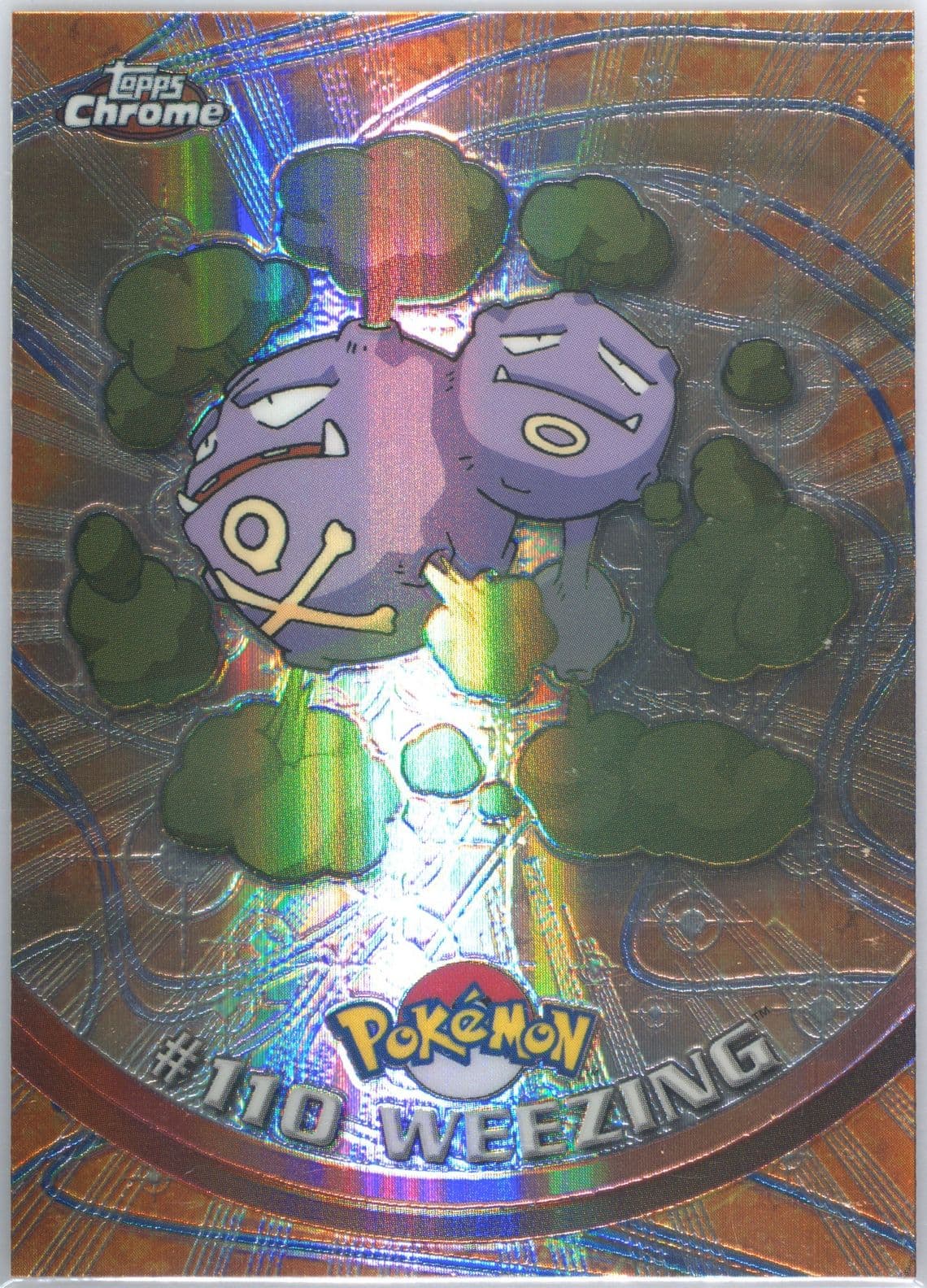 Weezing Spectra (110) 2000 Topps Chrome Pokemon T.V.