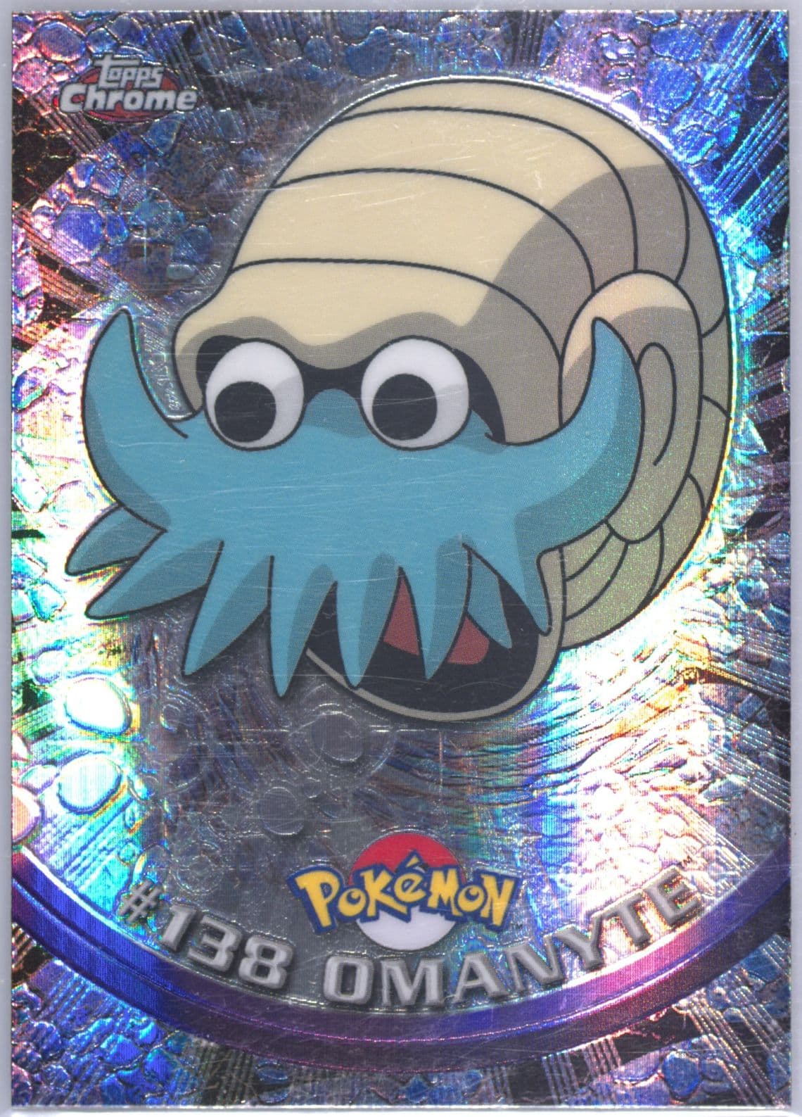 Omanyte Spectra (138) 2000 Topps Chrome Pokemon T.V.