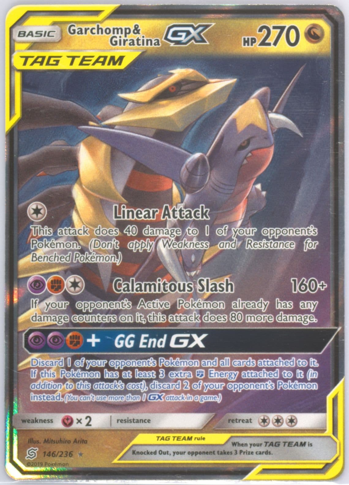 Garchomp & Giratina GX (146) 2019 Pokemon Sun & Moon Unified Minds