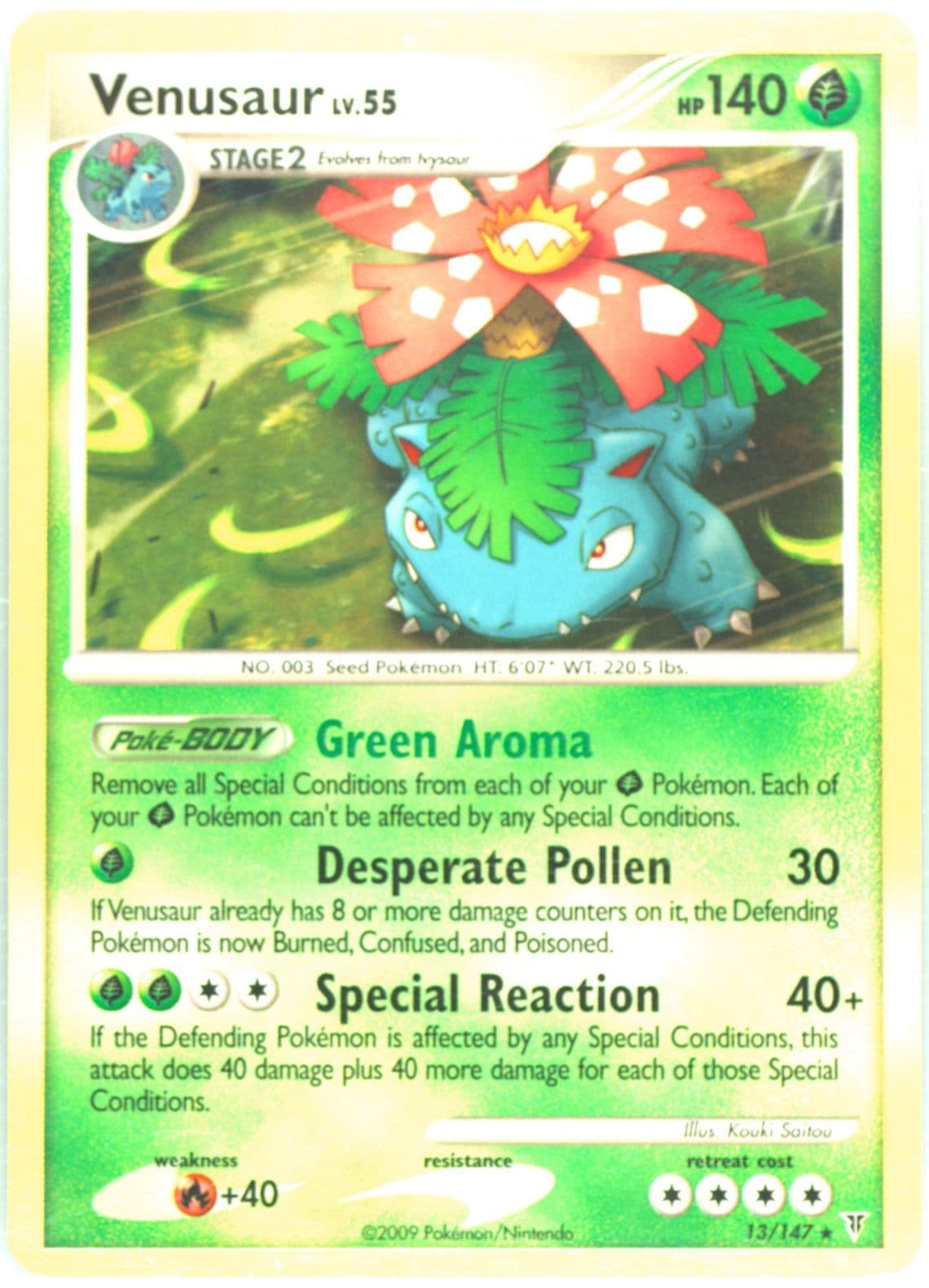Venusaur Ignition Theme Deck (13) 2009 Pokemon Platinum Supreme Victors