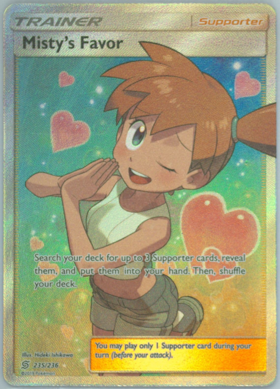 Full Art/Misty's Favor (235) 2019 Pokemon Sun & Moon Unified Minds